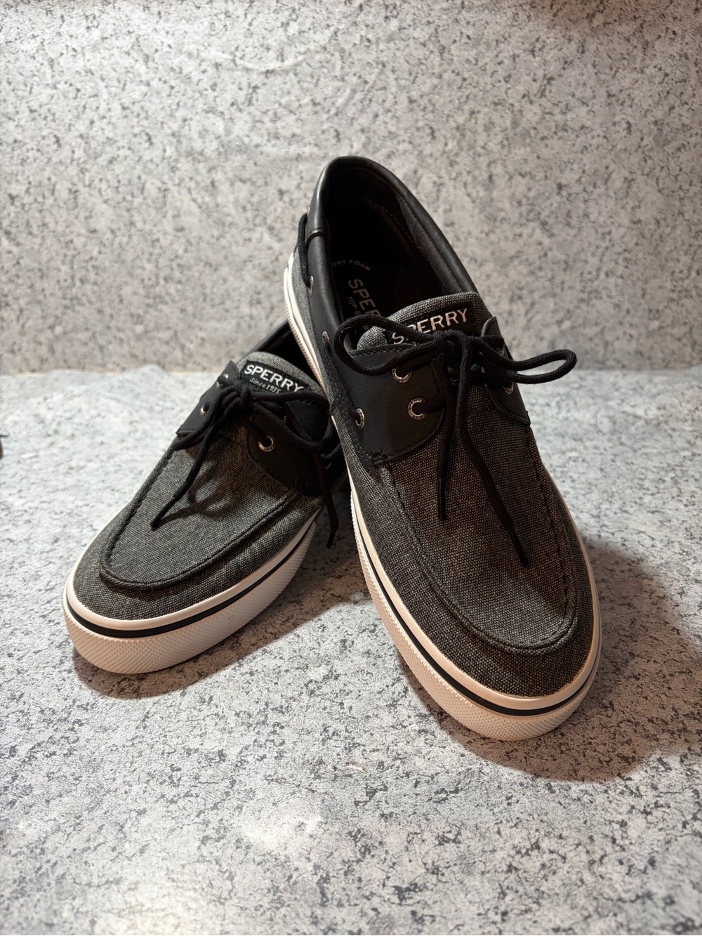 Sperry Bahama Il Canvas Leather Trim Nautical Boat Shoes Men's Size
12
